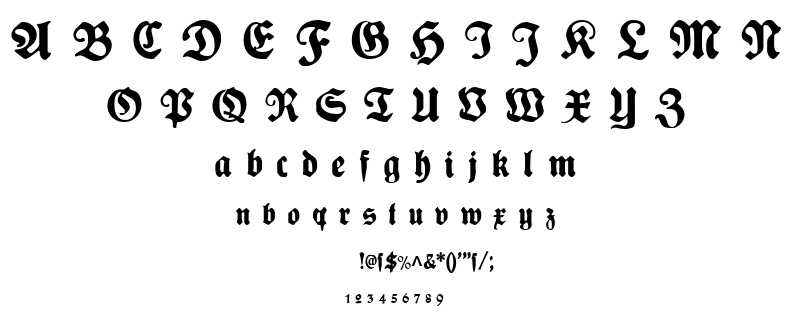 Plakat Fraktur font