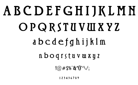 Roskell font