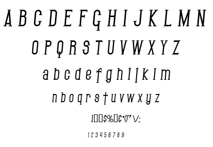 SF Gothican font