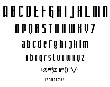 SF Iron Gothic font