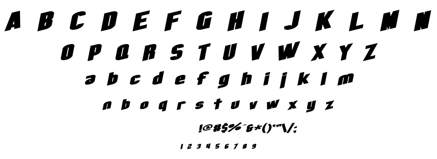 SF Obliquities font