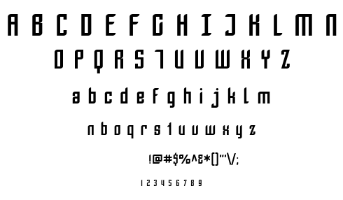 SF Piezolectric font