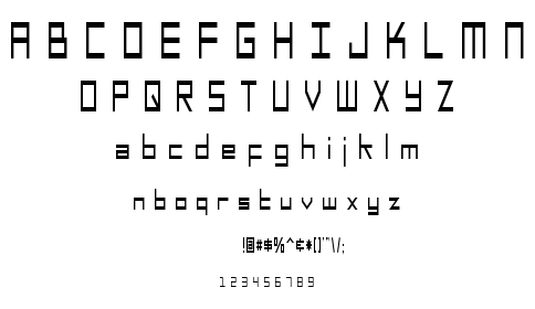 SF Square Head font
