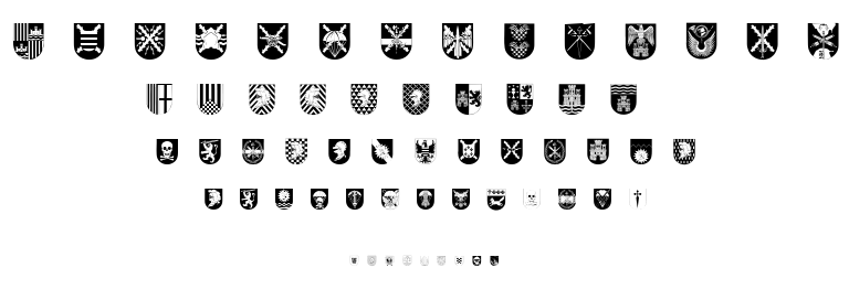 Spanish Army Shields font