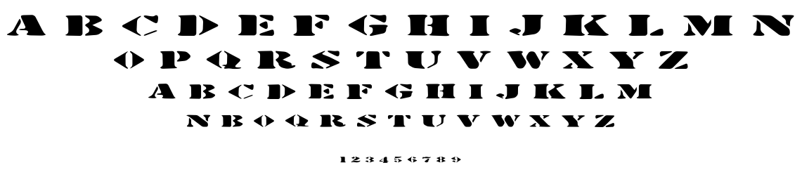 Stenciltration font