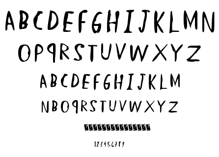 Straight Hand font