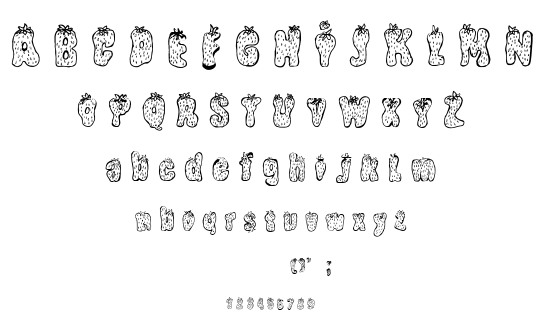 Strawberry font