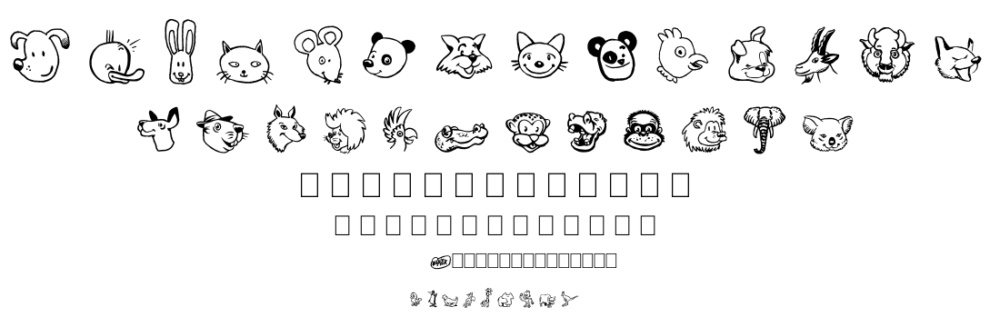 TOONIMALS font