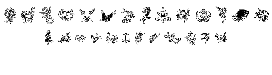 TRUE MAN TATTOOS font