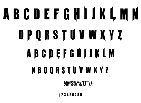 Unrealised font