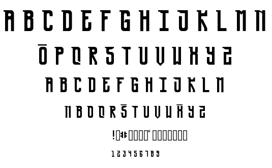 Ursa Minor font