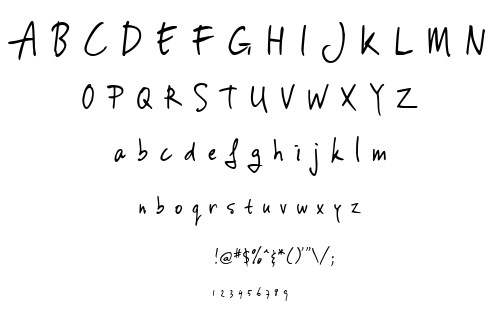 Vinc Hand font
