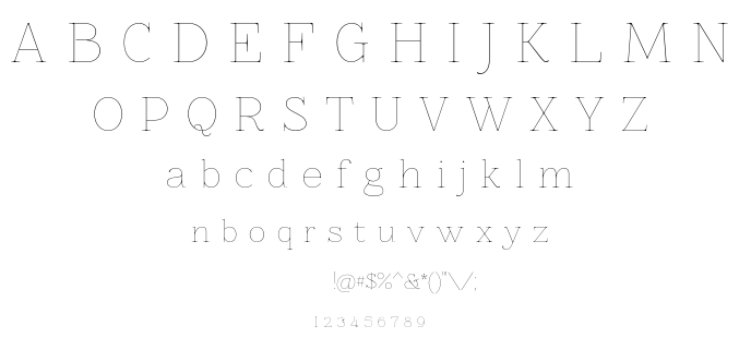Znikomit font