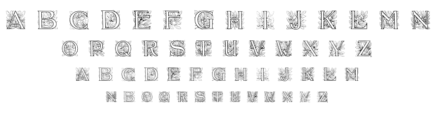 Acorn Initials font
