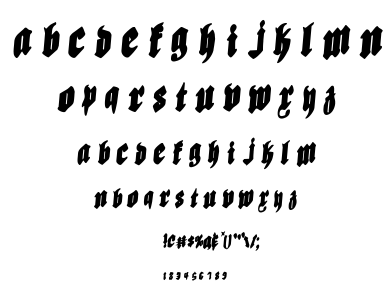 Biergarten font