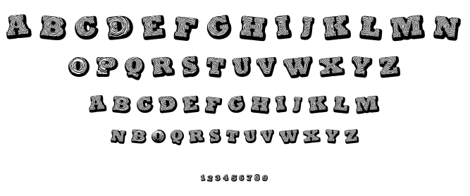 Black spiral font