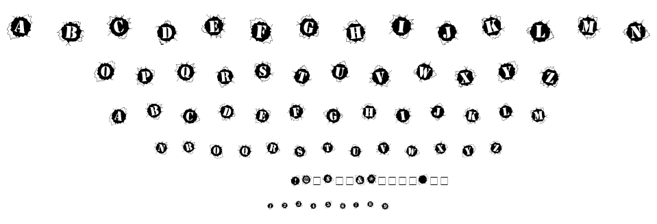Bullet Holz font