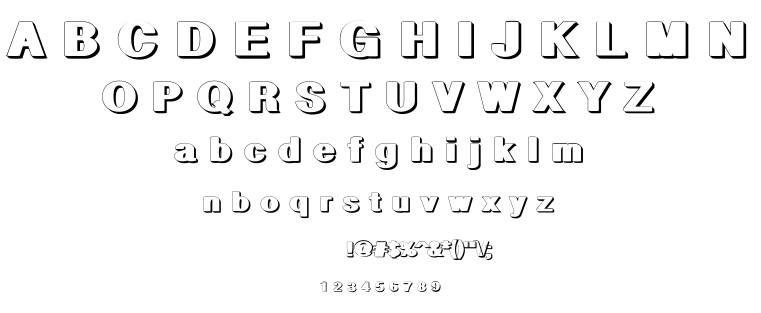 Geometric Shadow PW font