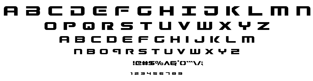 Gunship font