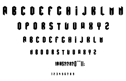 Hexatus font