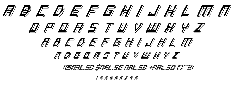 Italic Bricks font