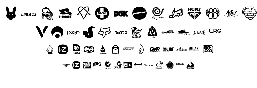 Logoskate font