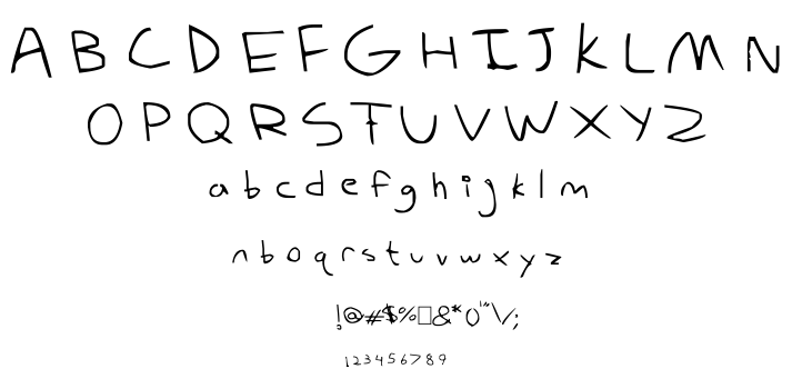 My derp handwriting font