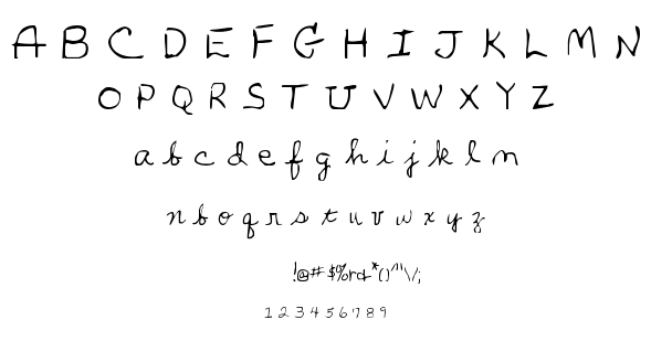 Parker’s Hand font