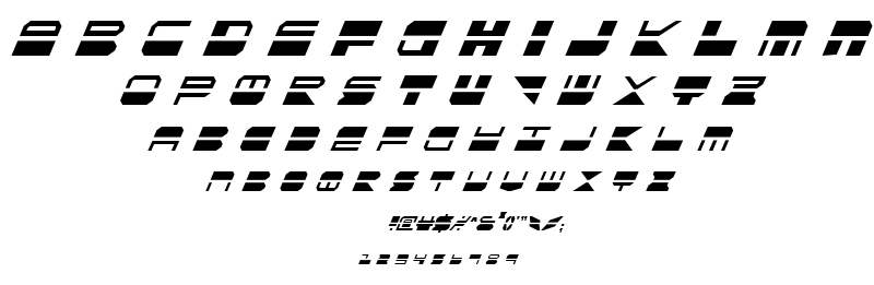 Quick Strike + Tech + Gear + Mark font