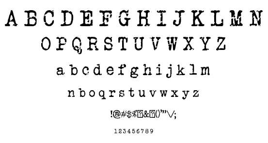 Veteran Typewriter font