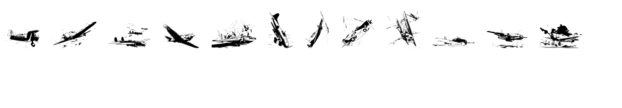 World War II Warplanes 2 font