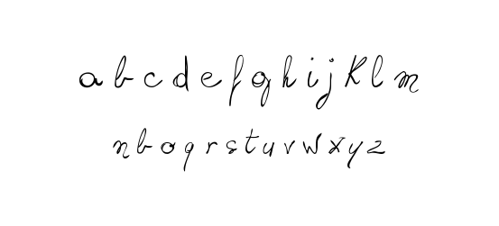 Writing something by hand font