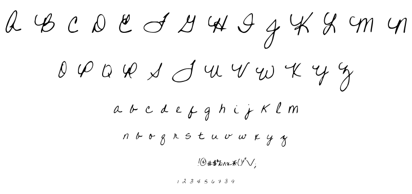 Written on His Hands font
