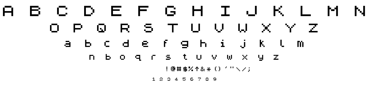 ZX81+Spectrum font