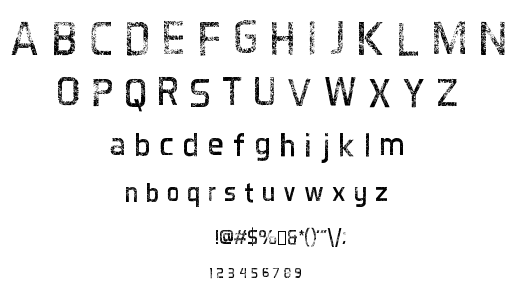 Destroyed Aero font