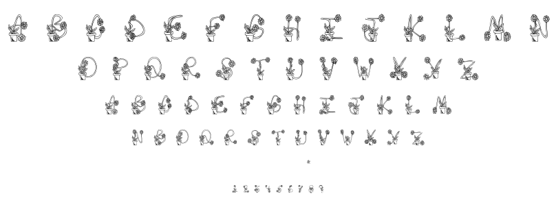 Flower Sketches font