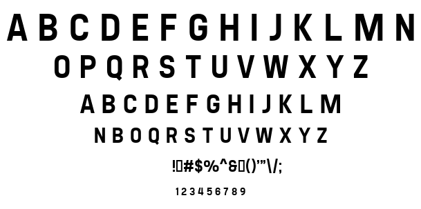 Freeroad font