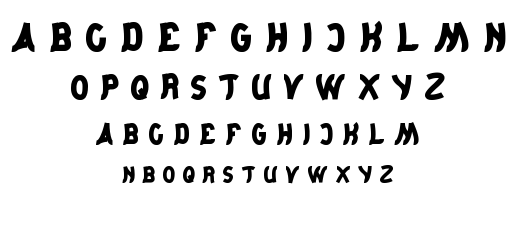 jumping running font