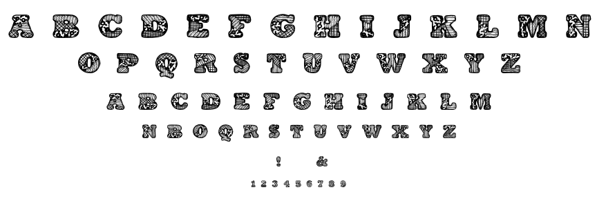 PatchworkAlphabet font