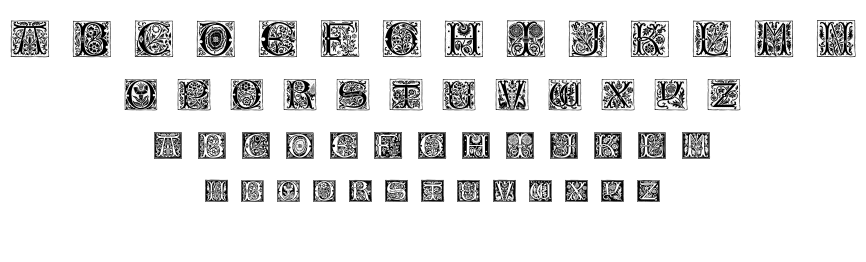 Romantique Initials font