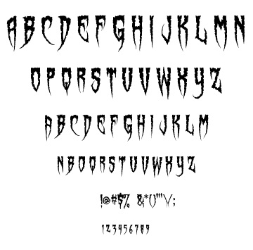 Spiderfingers font
