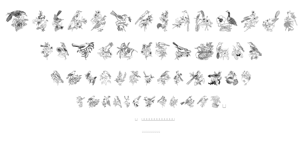 StateBirds font