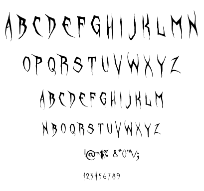 Unquiet Spirits font
