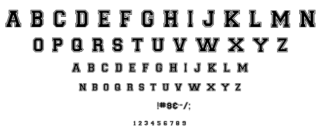 Collegiate Heavy Outline font