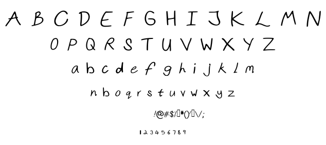 Kristens hand font