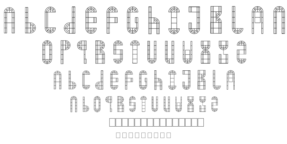 Sanders Arch Window font