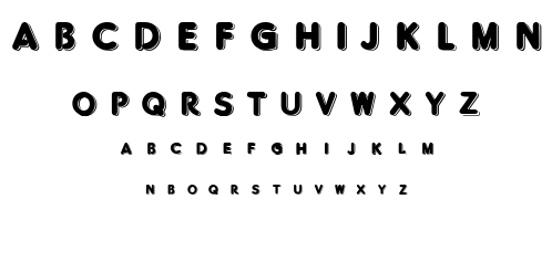 Blistered font