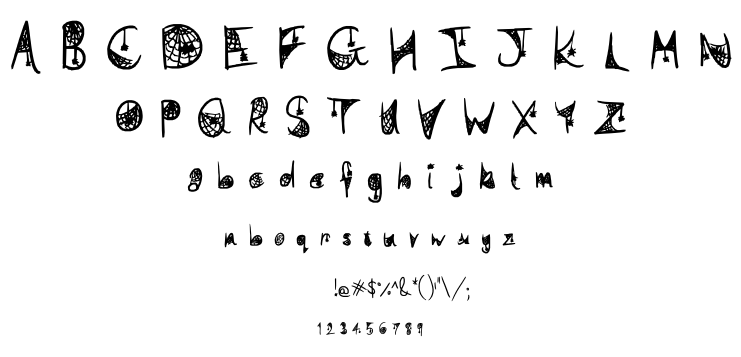 Cobwebbed font