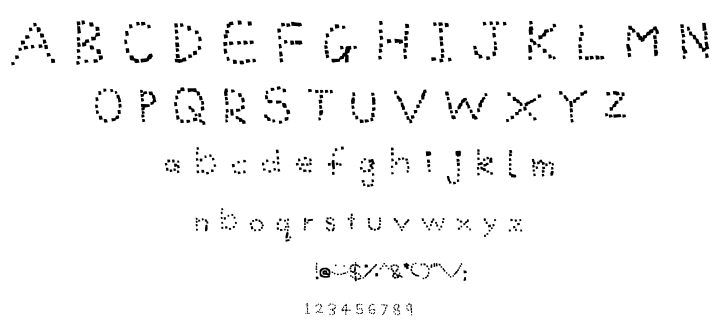 Dots to Write font