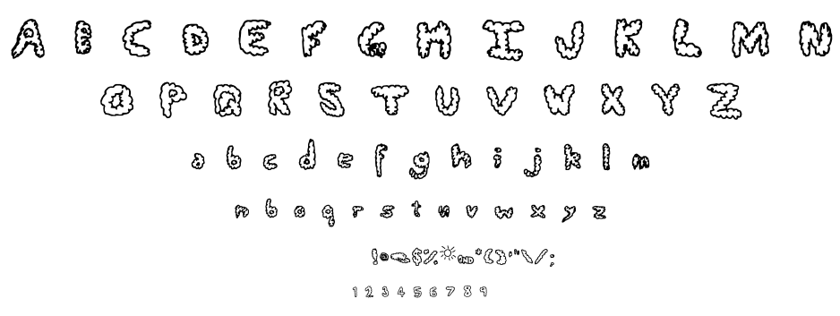 Fluffy Clouds font